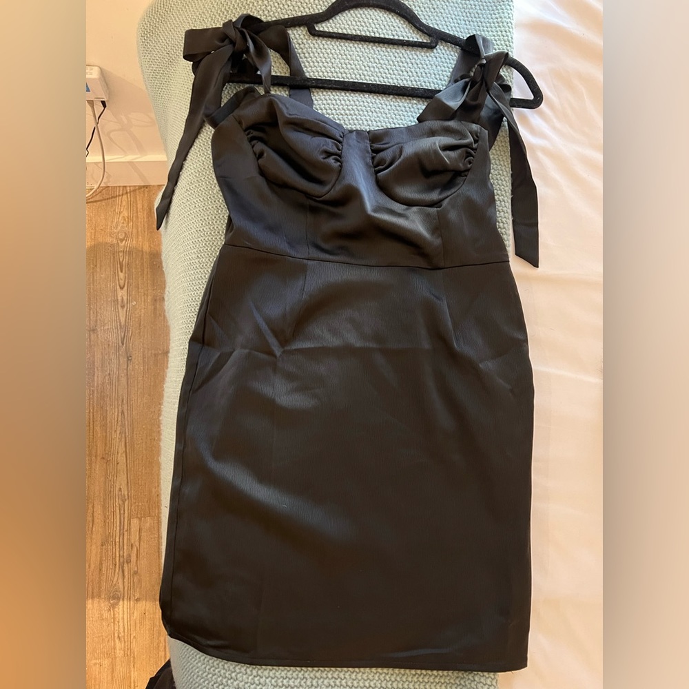 Black silk dress
